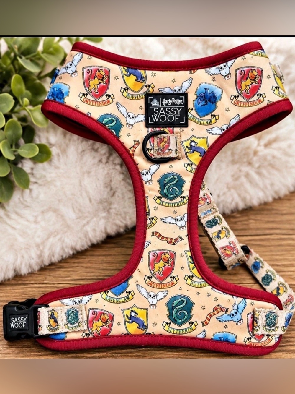 Sassy Woof Harry Potter Hogwarts Houses Dog Harness Large